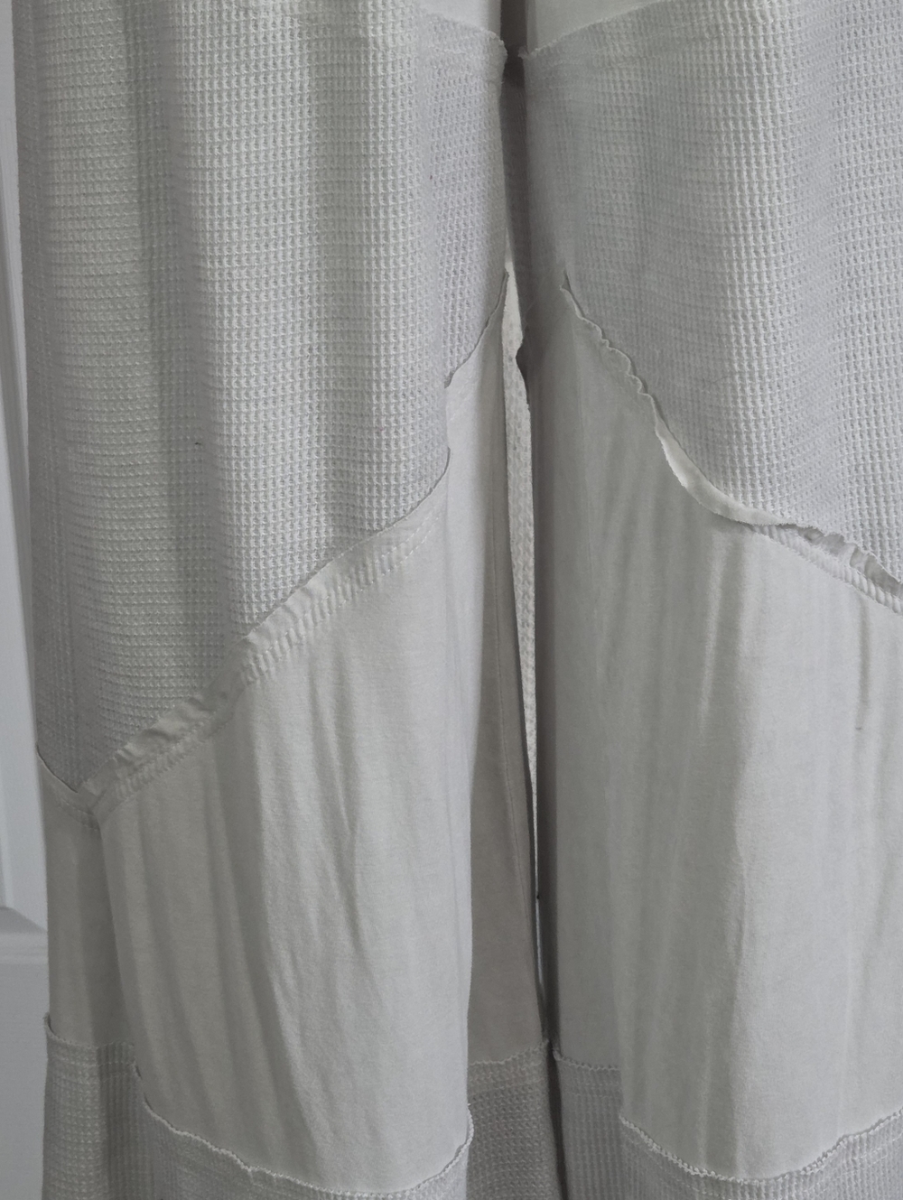 POL Patchwork Wide Leg Pants Gray Drawstring M/L - Picture 7 of 9